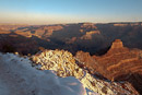 am frühen Morgen bei -15°C am South Kaibab Trailhead