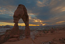 Delicate Arch am Abend