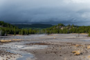 Wolkenfront über Norris Geyser Basin