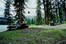 Chris und ich am Lake Brazeau Camp