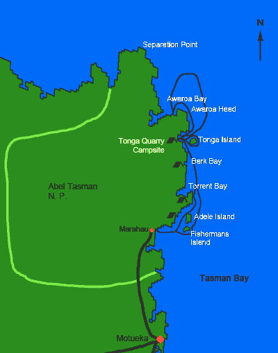 Übersicht Abel Tasman