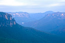 Blick vom Govetts Leap Lookout zum Grose Valley