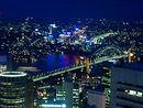 Blick vom Sydney Tower bei Nacht